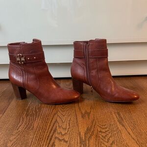Tory Burch Chestnut Heeled Boots